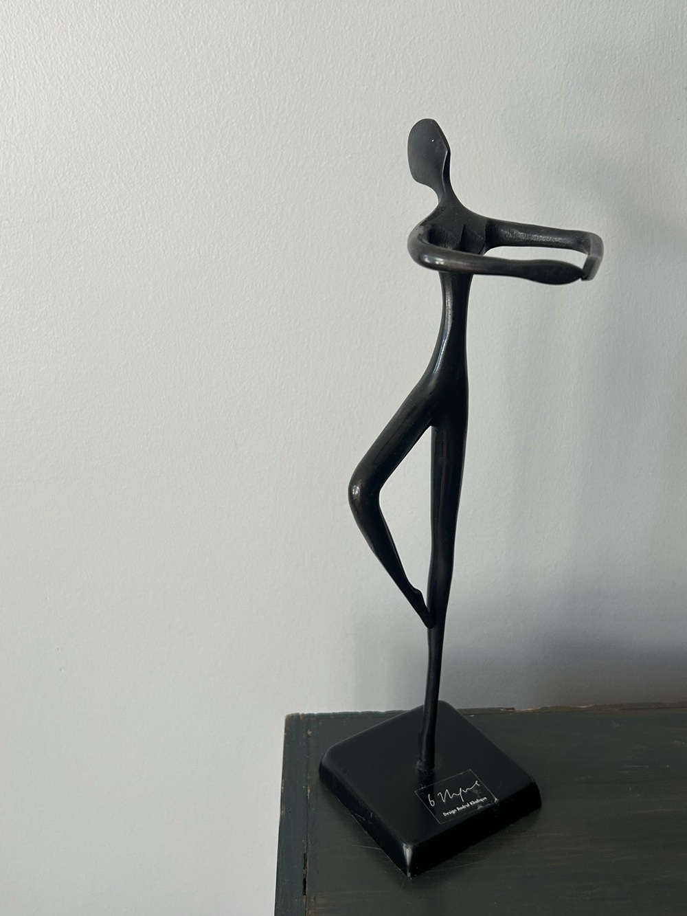 Vintage metal ballerina sculpture by Bodrul Khalique for IKEA 1990s